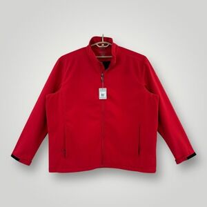 NEW AMC Theatres‎ Jacket Mens 4XL Red Softshell Full Zip Trimark Maxson SS Poly